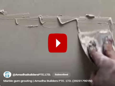Marble gum grouting